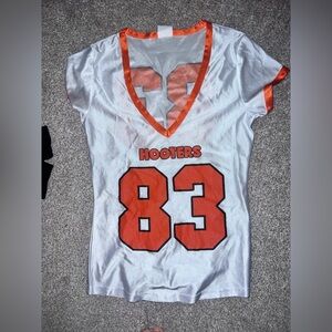 Hooters Orange and White Mesh Jersey